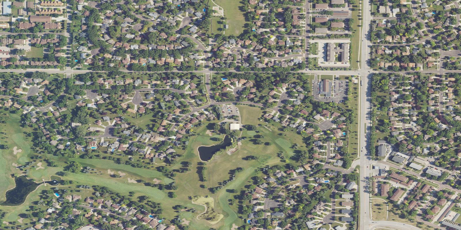 Satellite view of Prairiewood Municipal Golf Course
