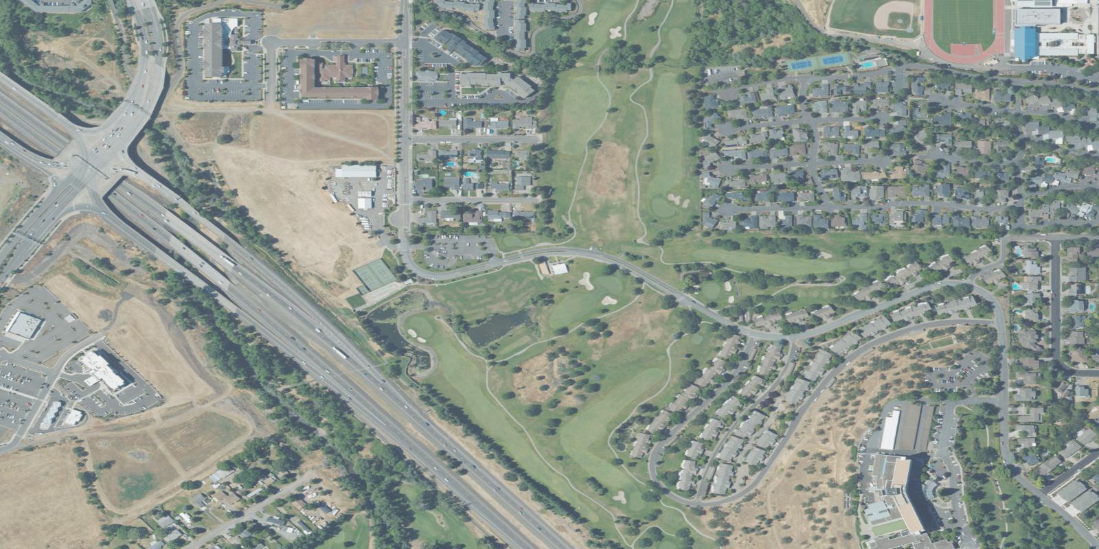 Satellite view of Quail Point Golf Course