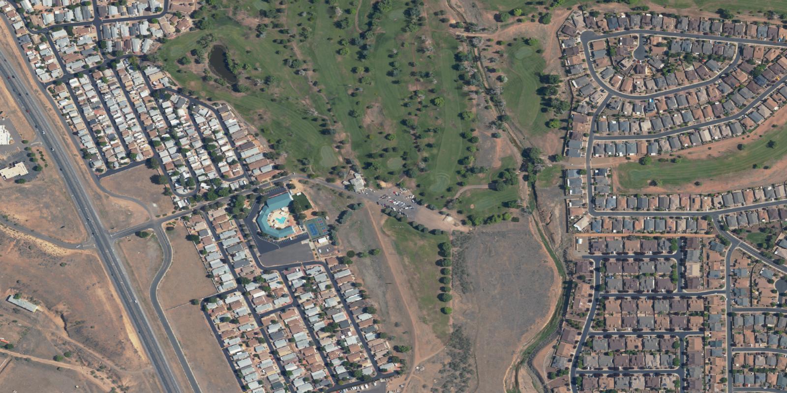 Satellite view of Quailwood Greens Golf Course