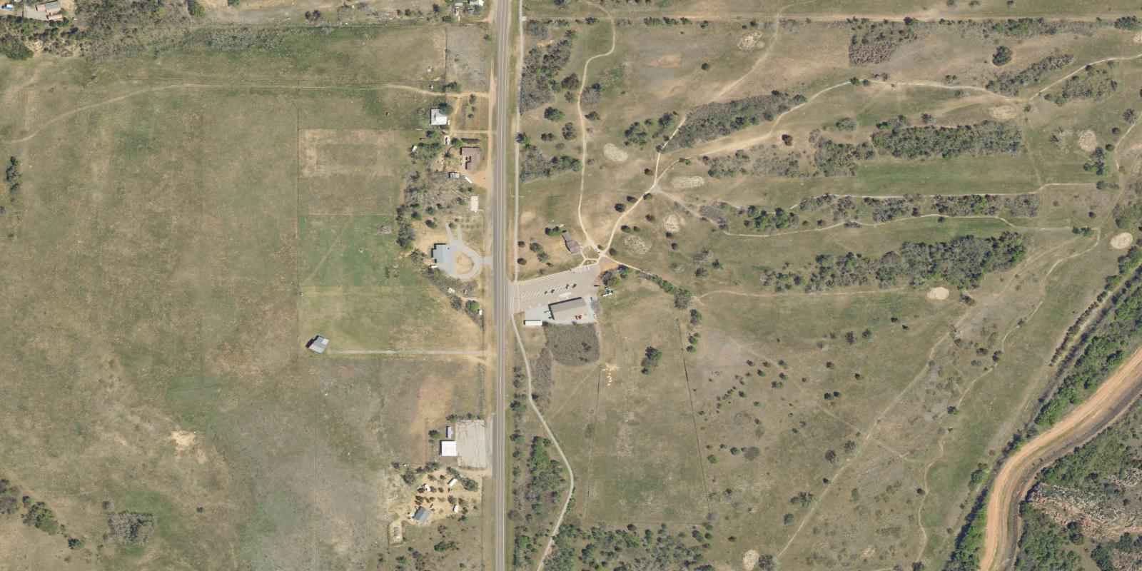 Satellite view of Quartz Mountain Golf Course