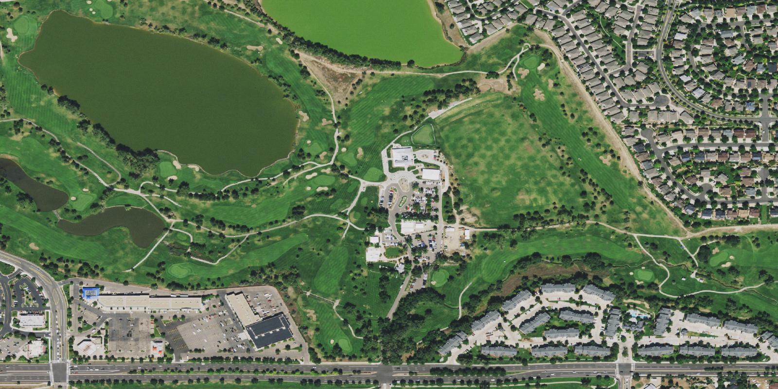 Satellite view of Raccoon Creek Golf Course