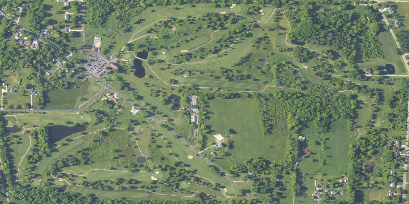 Satellite view of Raccoon Hill Golf Club