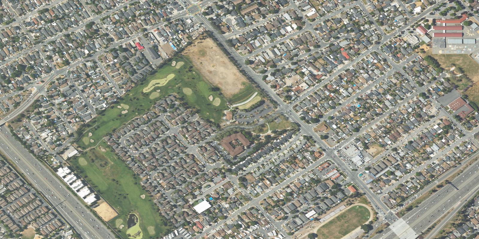 Satellite view of Rancho Del Pueblo Golf Course