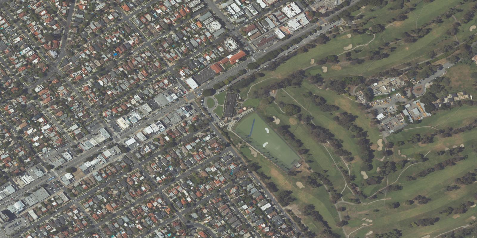 Satellite view of Rancho Park Golf Course