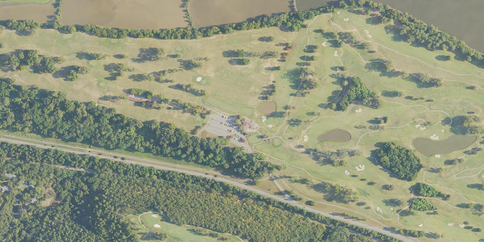 Satellite view of Rebsamen Golf Course
