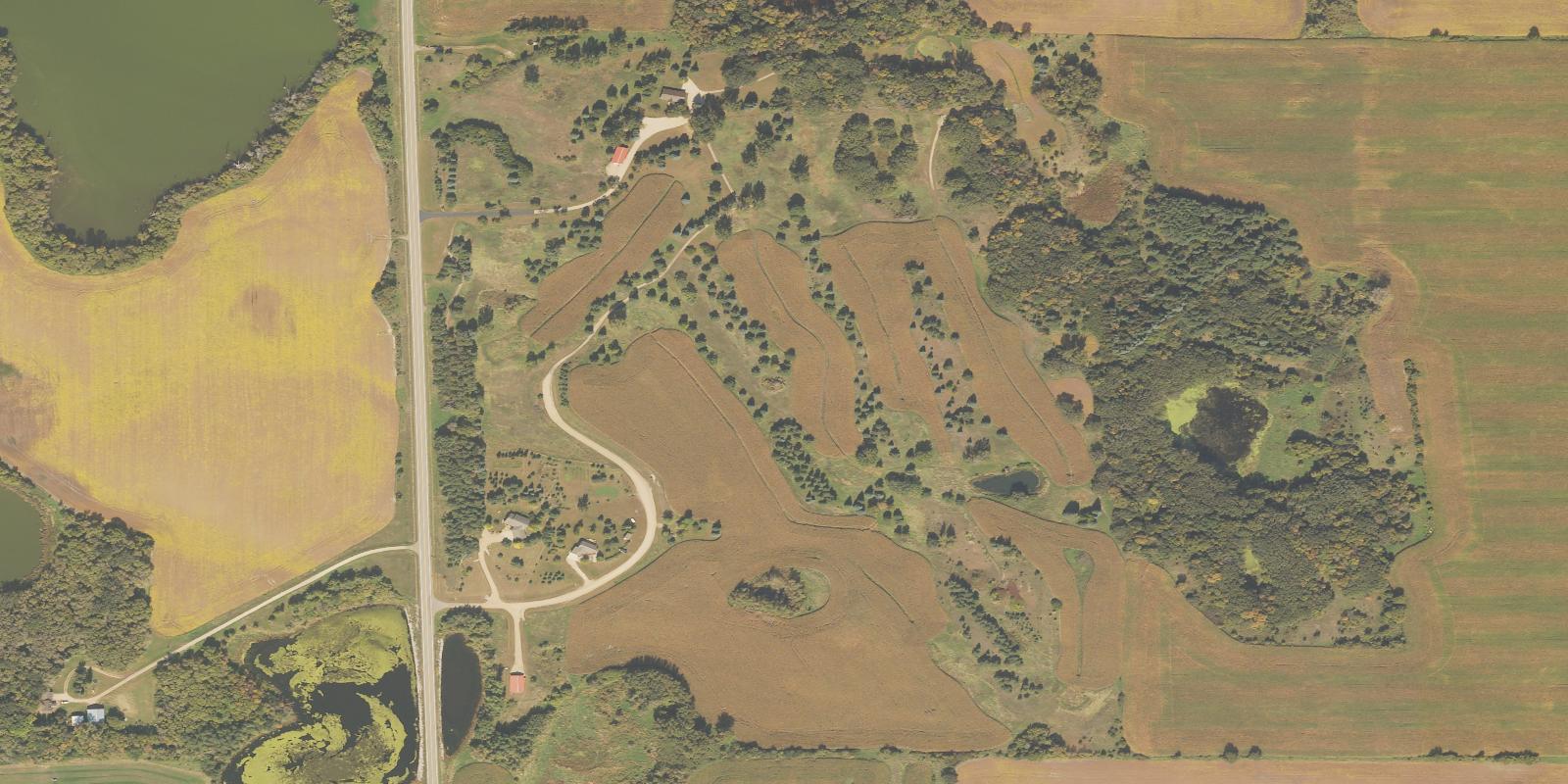 Satellite view of Red Rock Golf Course
