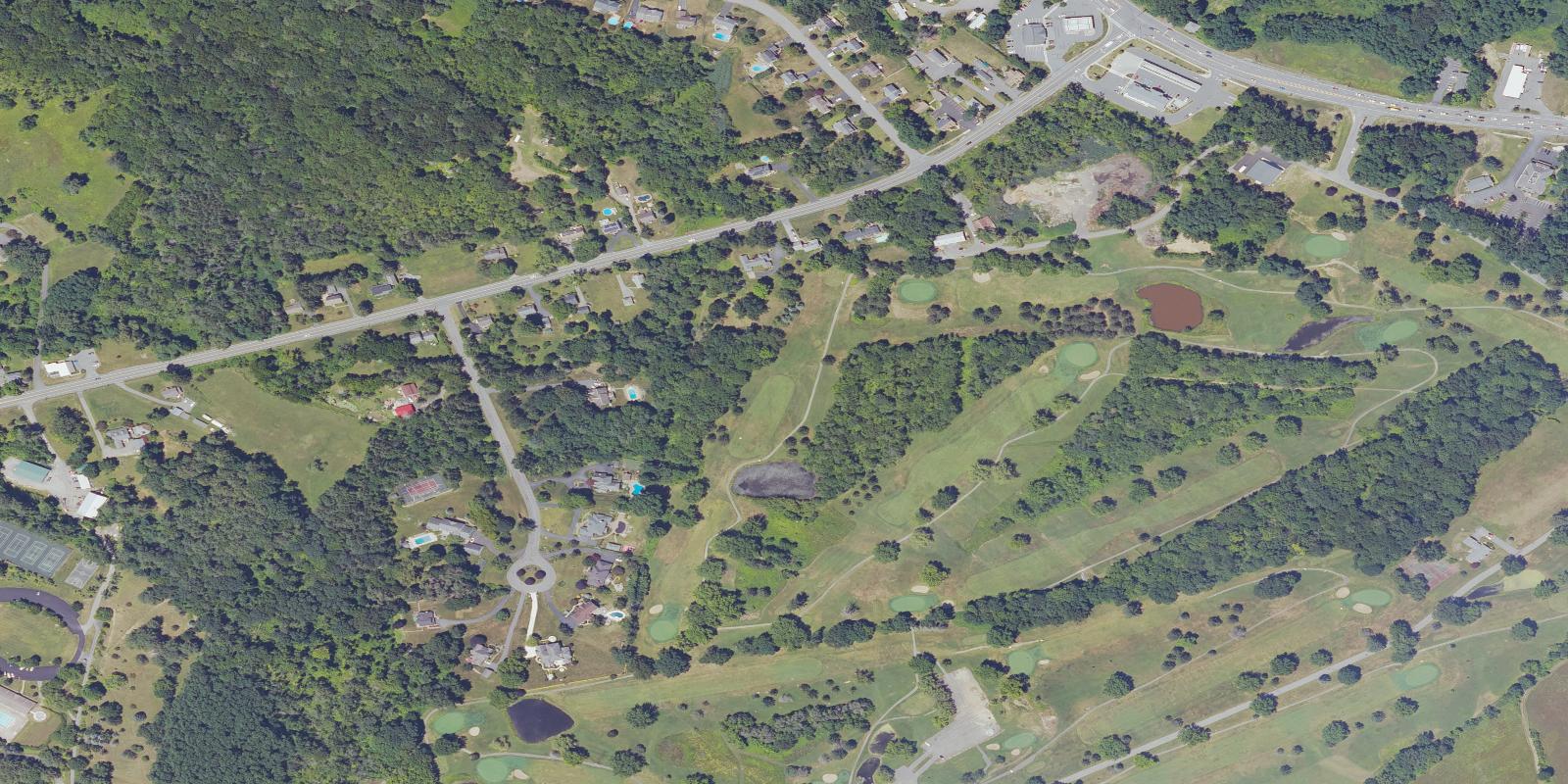 Satellite view of Red White At Western Turnpike Golf Course