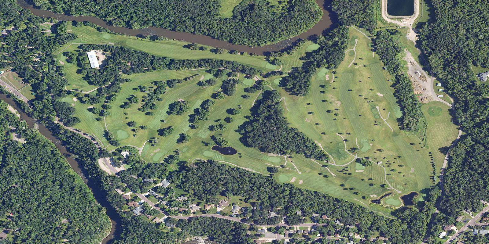 Satellite view of Redwood Falls Golf Club