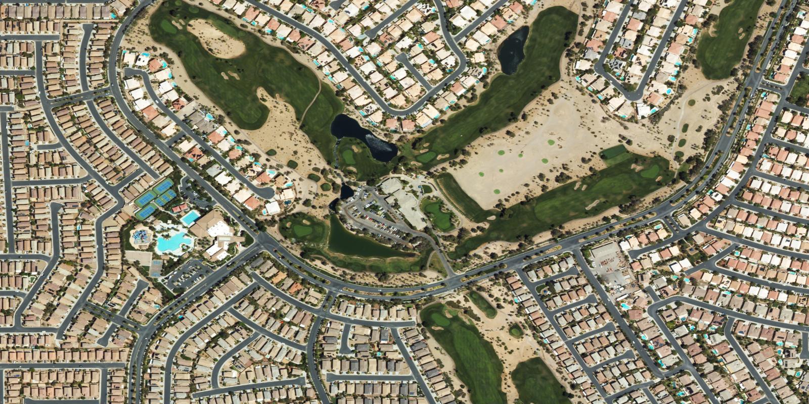 Satellite view of Rhodes Ranch Golf Club