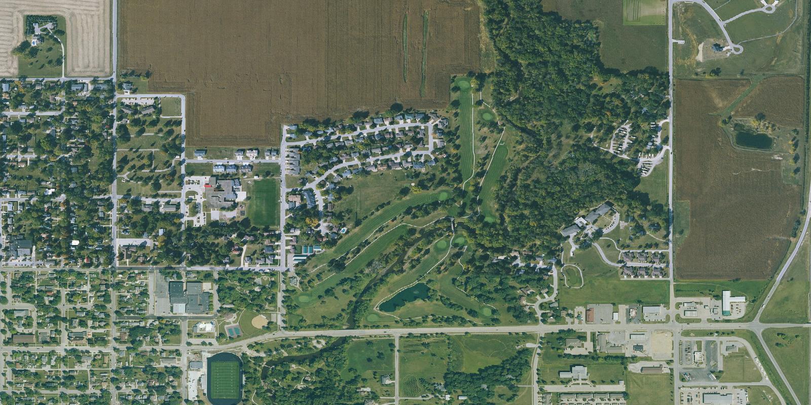 Satellite view of River Bend Golf Course