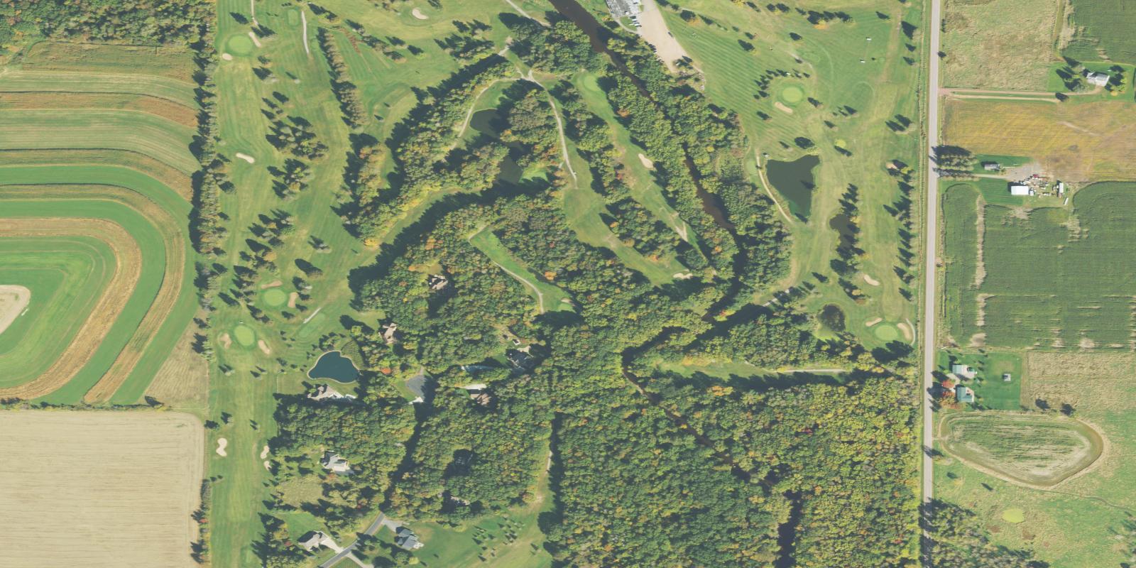 Satellite view of River Edge Golf Course