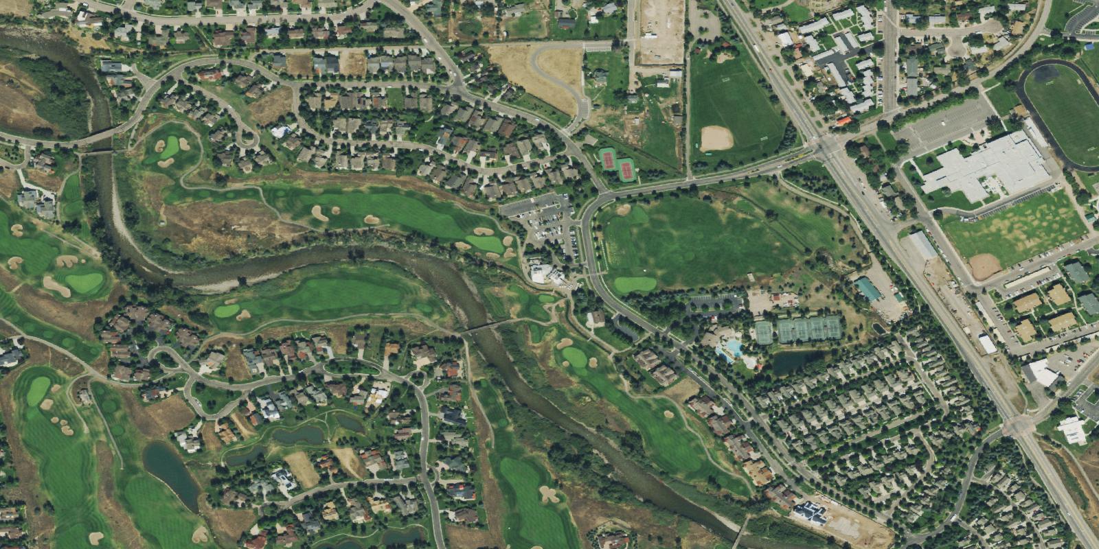 Satellite view of River Valley Ranch Golf Club