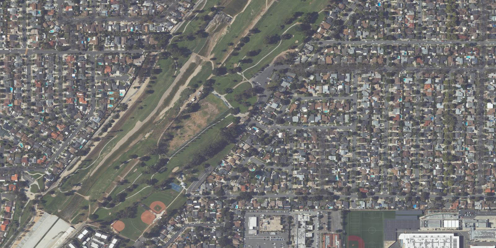 Satellite view of River View Golf Course