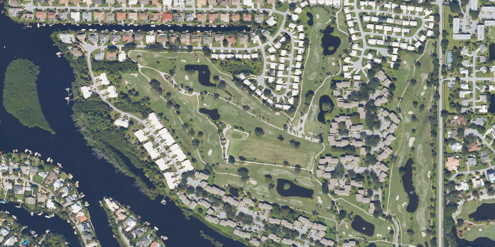 Satellite view of Riverbend Golf Course