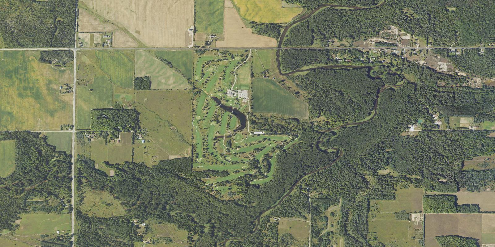Satellite view of River's Edge Golf Club