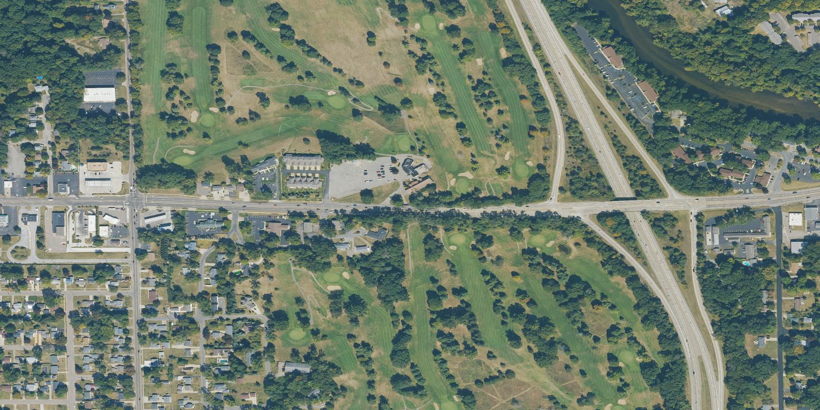 Satellite view of Riverside Country Club