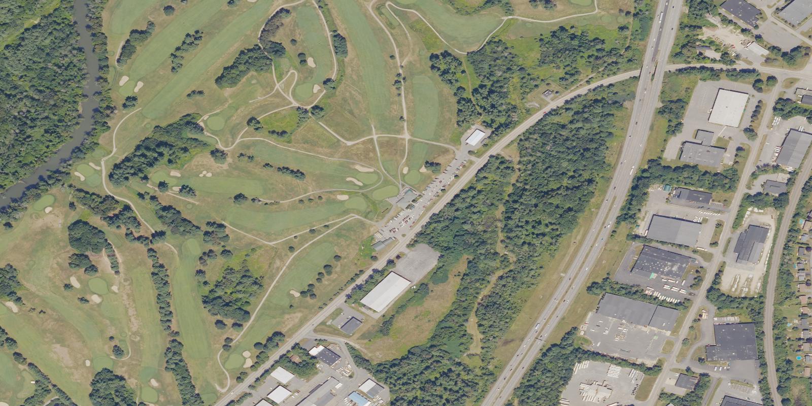 Satellite view of Riverside Golf Course Practice Course
