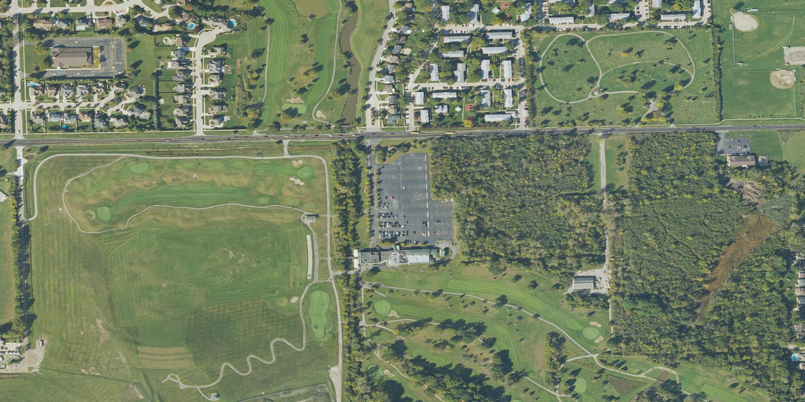 Satellite view of Riverview Highlands Golf Course