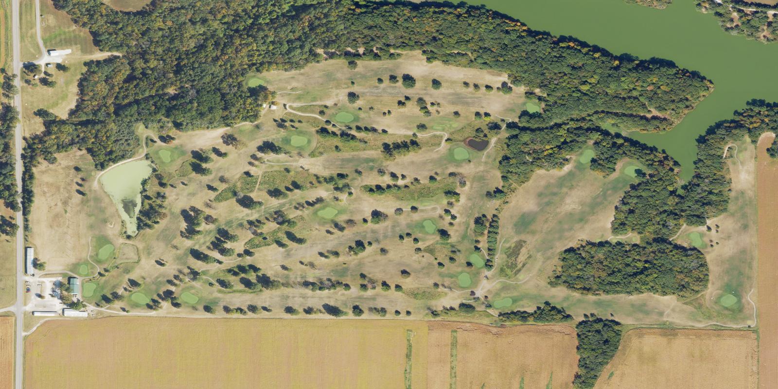 Satellite view of Rolling Greens Golf Course
