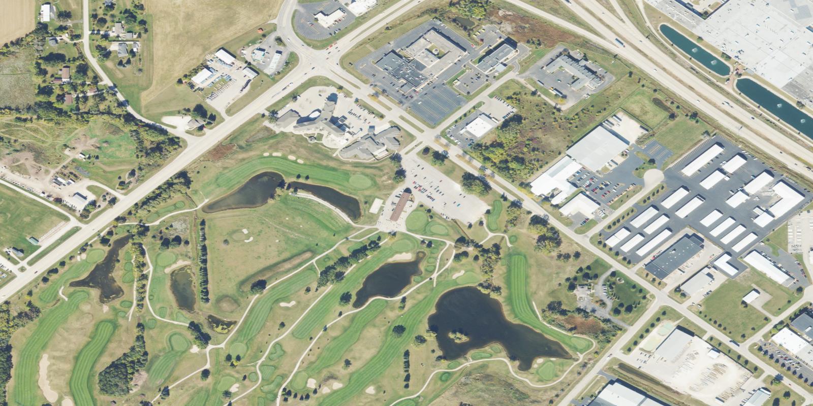 Satellite view of Rolling Meadows Golf Course