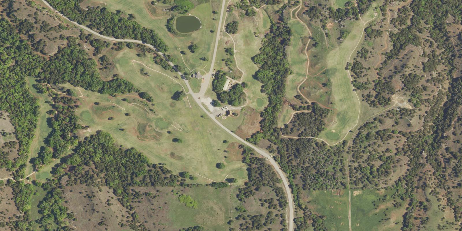 Satellite view of Roman Nose State Park Golf Course