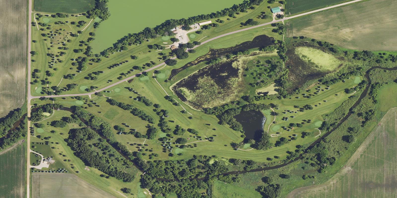 Satellite view of Rose Lake Golf Club