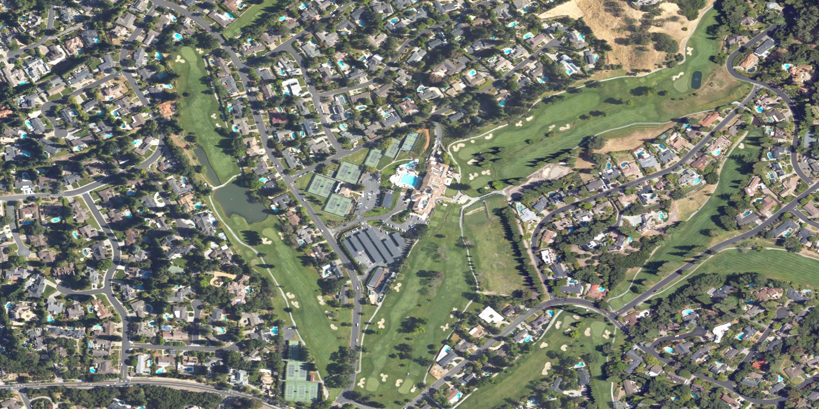 Satellite view of Round Hill Country Club