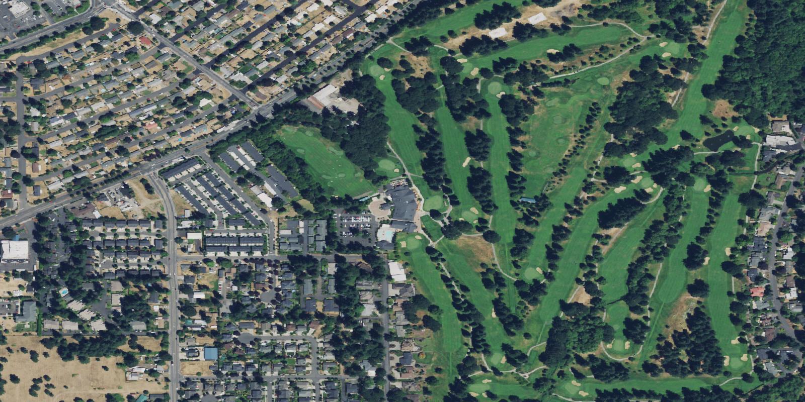 Satellite view of Royal Oaks Country Club