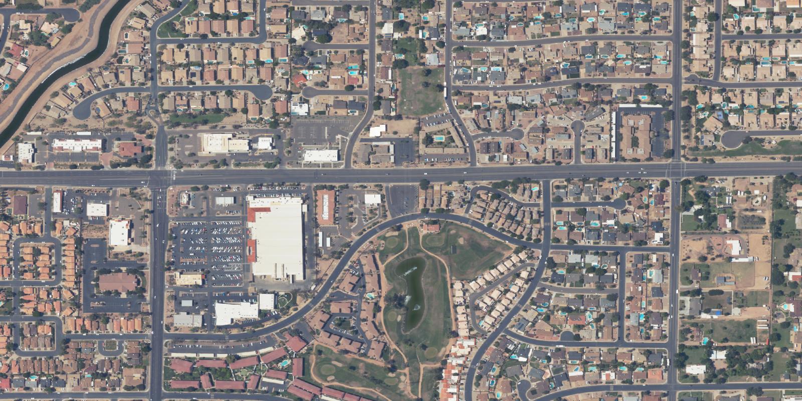 Satellite view of Royal Palms Golf Course
