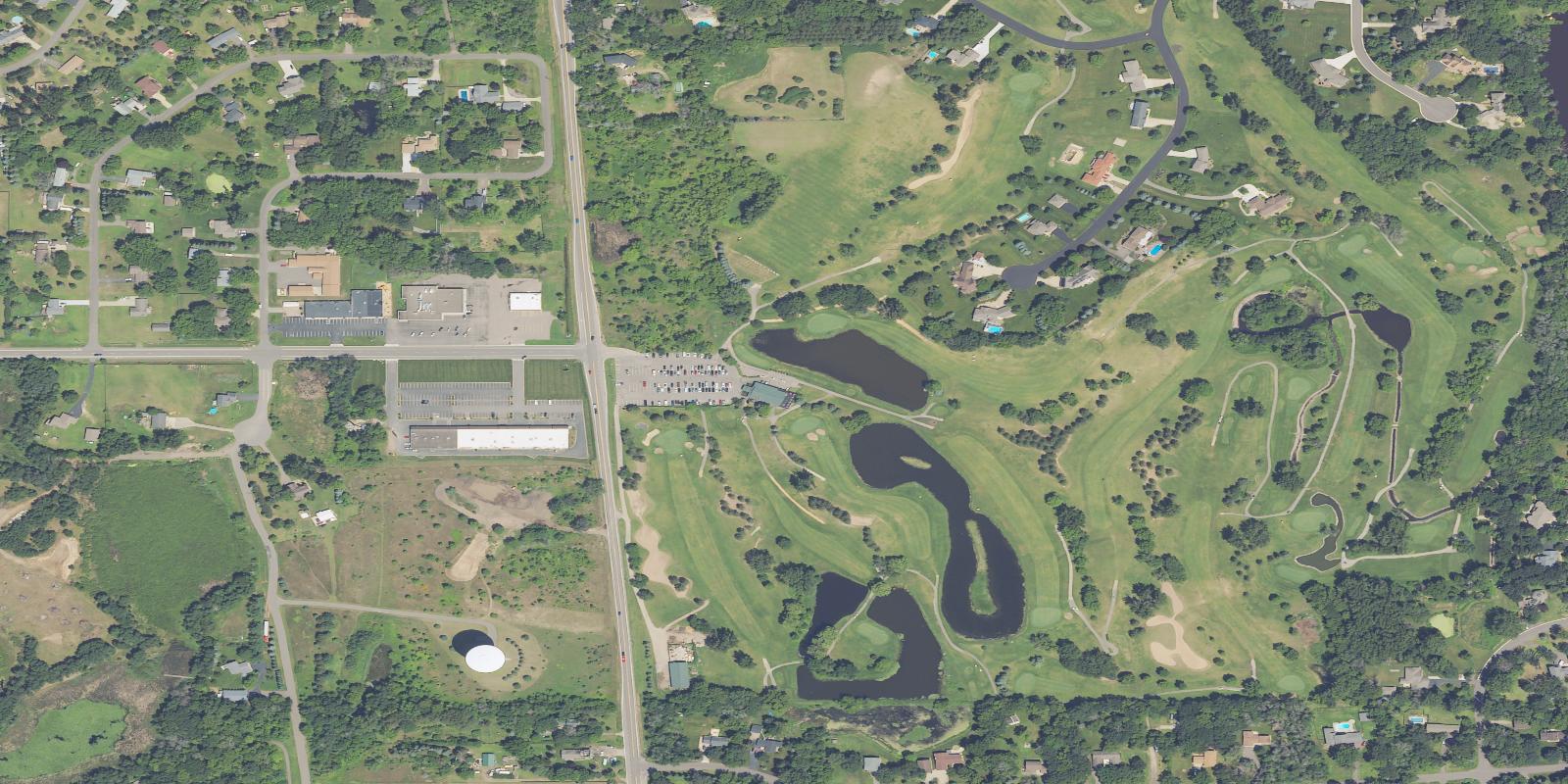 Satellite view of Rum River Hills Golf Club