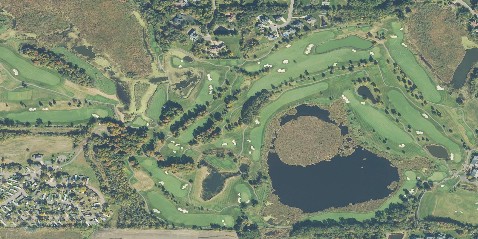 Satellite view of Rush Creek Golf Club