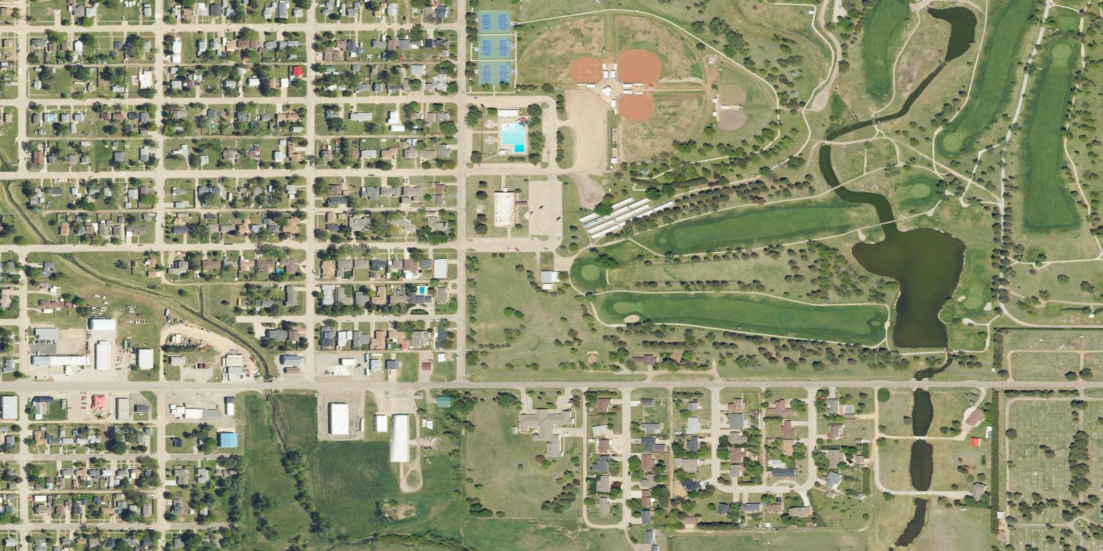 Satellite view of Russell Golf Course