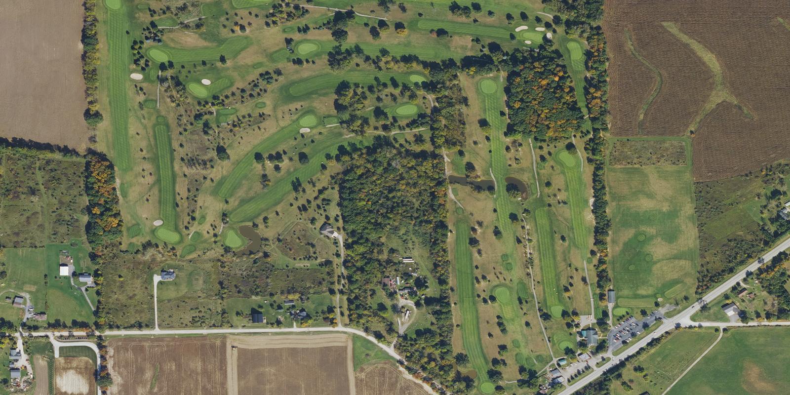 Satellite view of Rustic Glen Golf Course