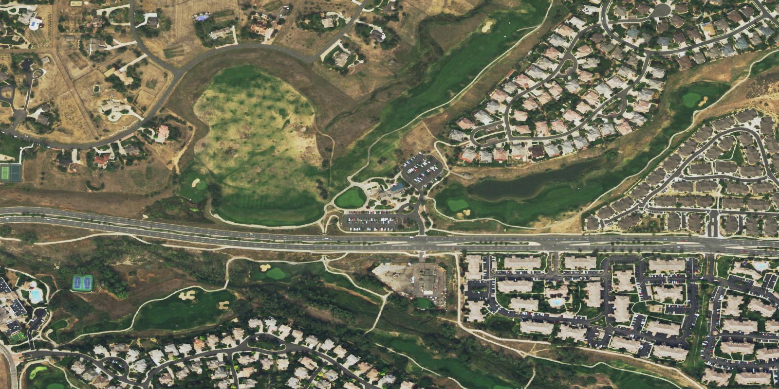Satellite view of Saddle Rock Golf Course