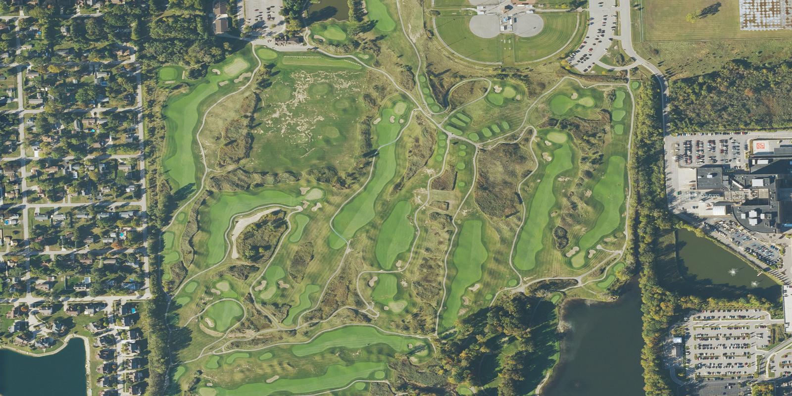 Satellite view of Sanctuary Lake Golf Course