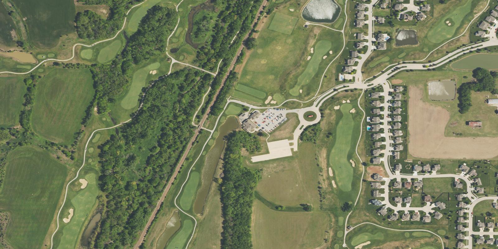 Satellite view of Sand Creek Station Golf Course