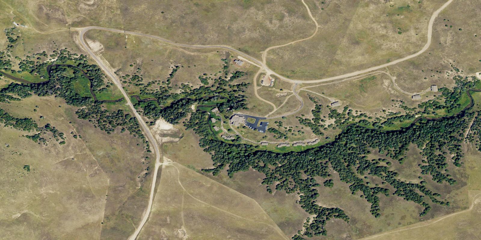 Satellite view of Sand Hills Golf Club