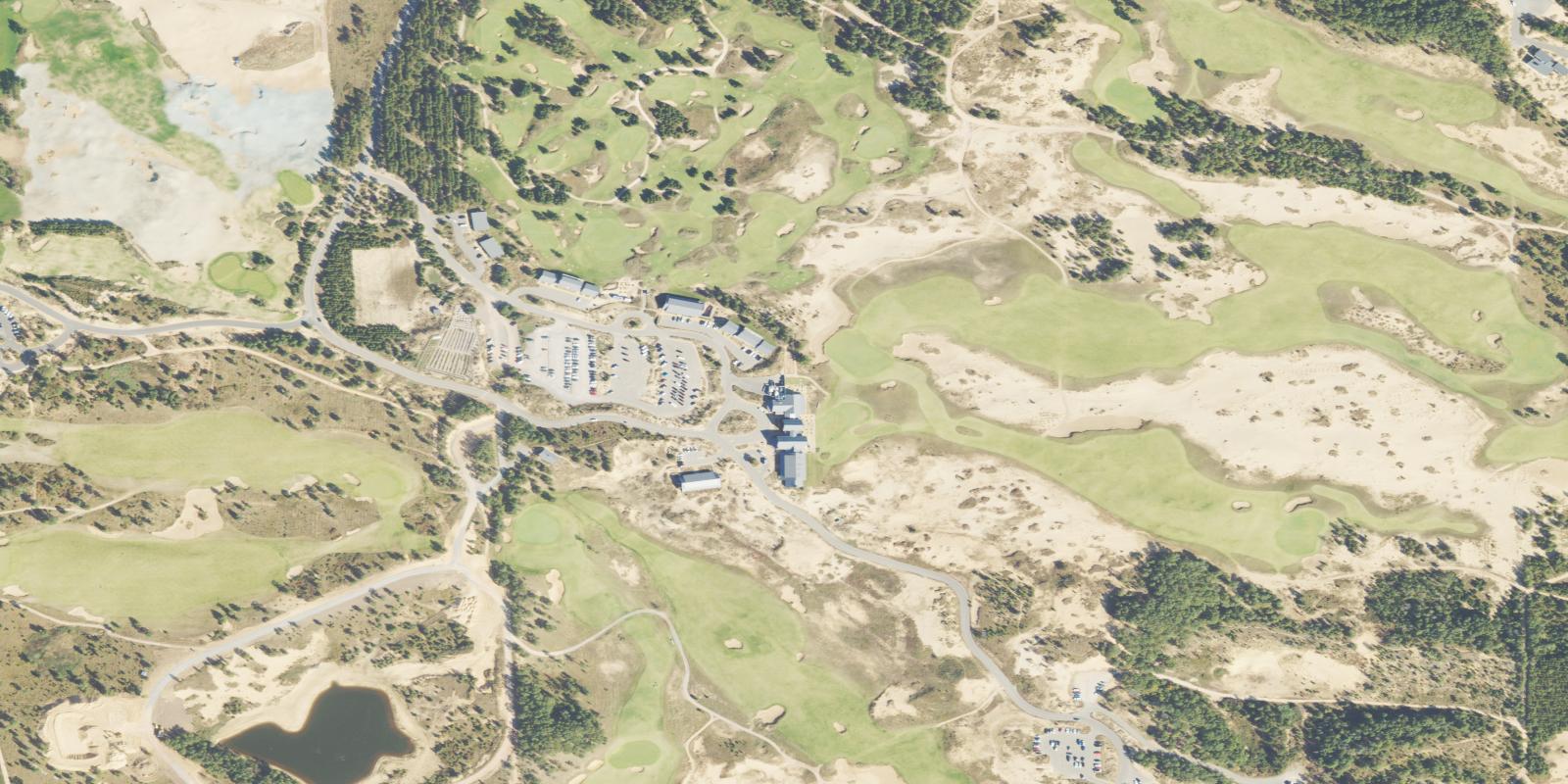 Satellite view of Sand Valley
