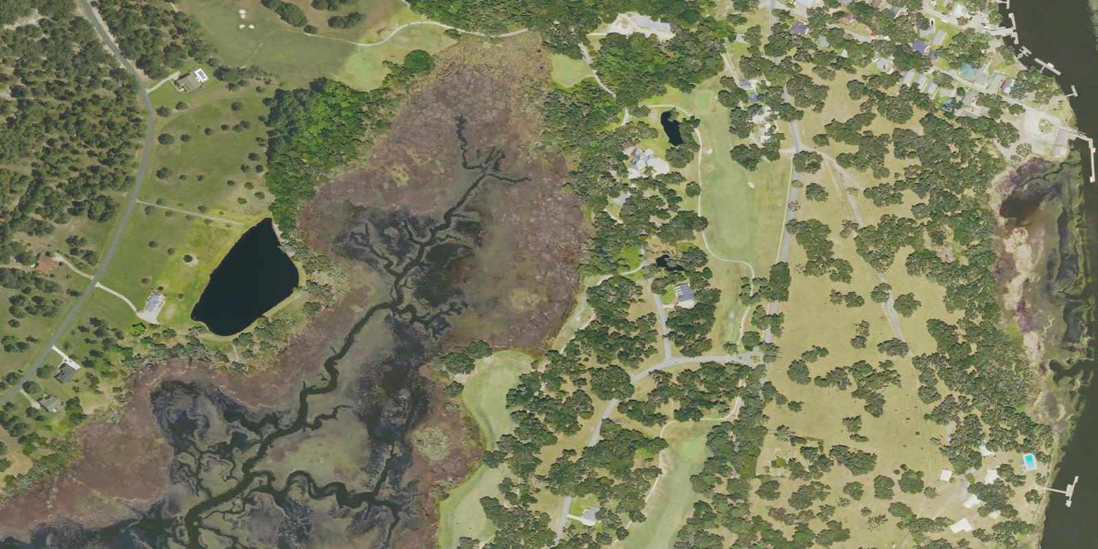 Satellite view of Sapelo Hammock Golf Club