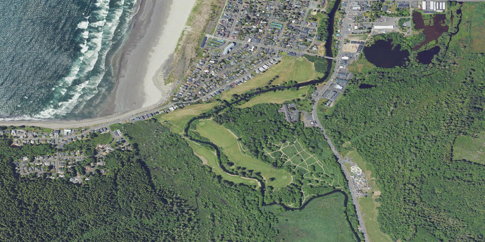 Satellite view of Seaside Golf Course