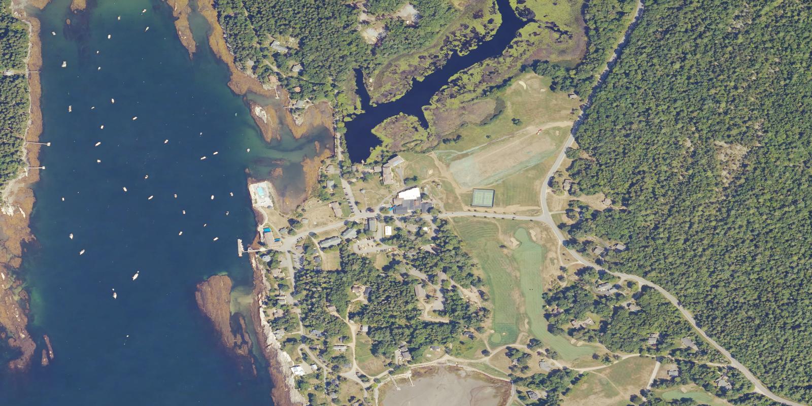 Satellite view of Sebasco Harbor Resort