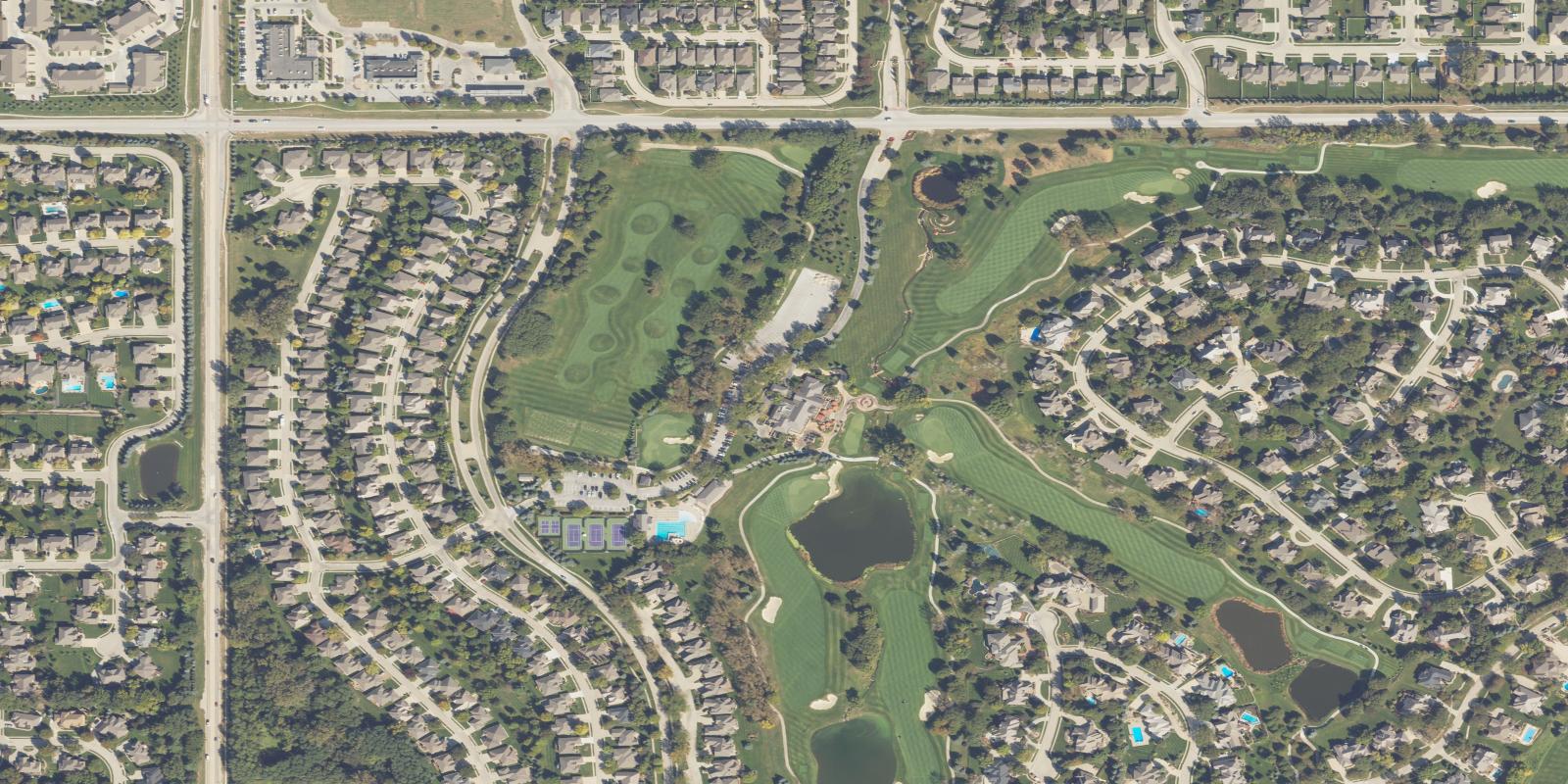 Satellite view of Shadow Ridge Country Club