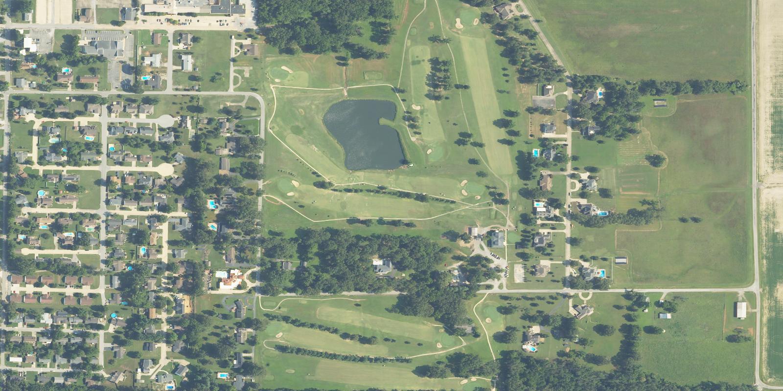Satellite view of Shawnee Hills Country Club