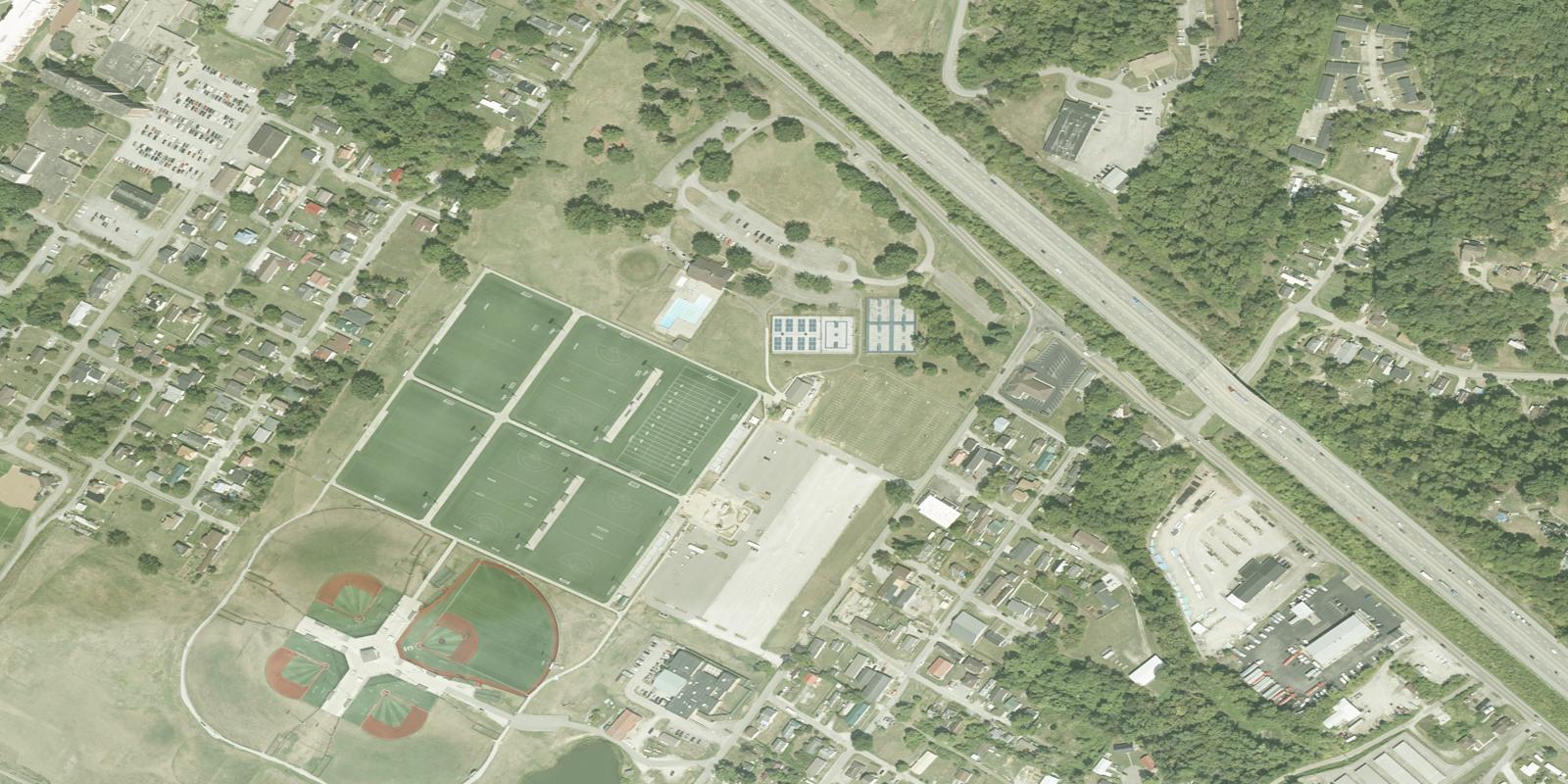 Satellite view of Shawnee Regional Park Golf Course