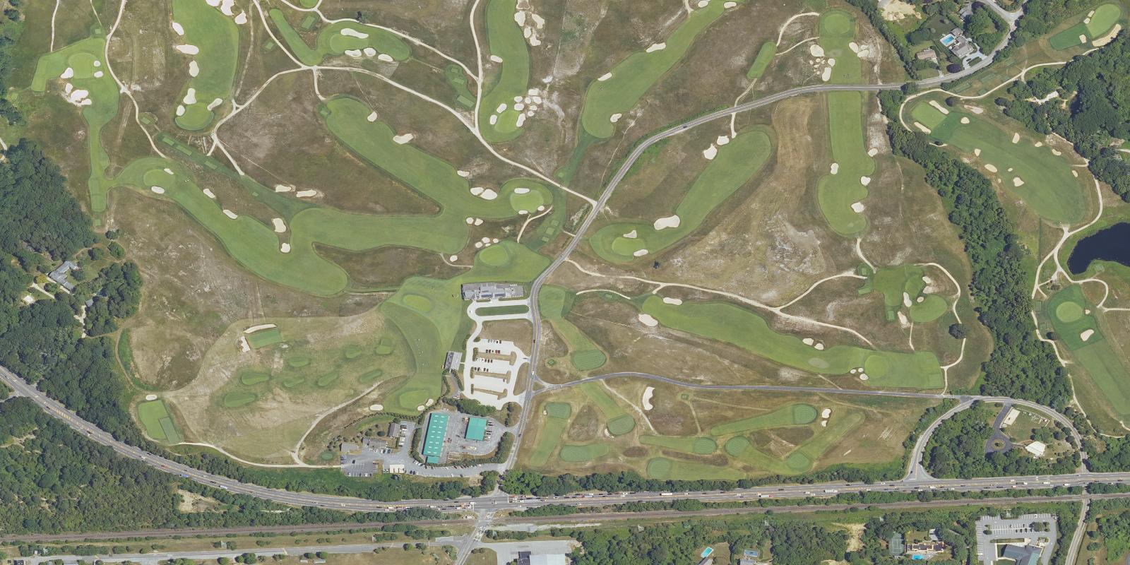 Satellite view of Shinnecock Hills Golf Course