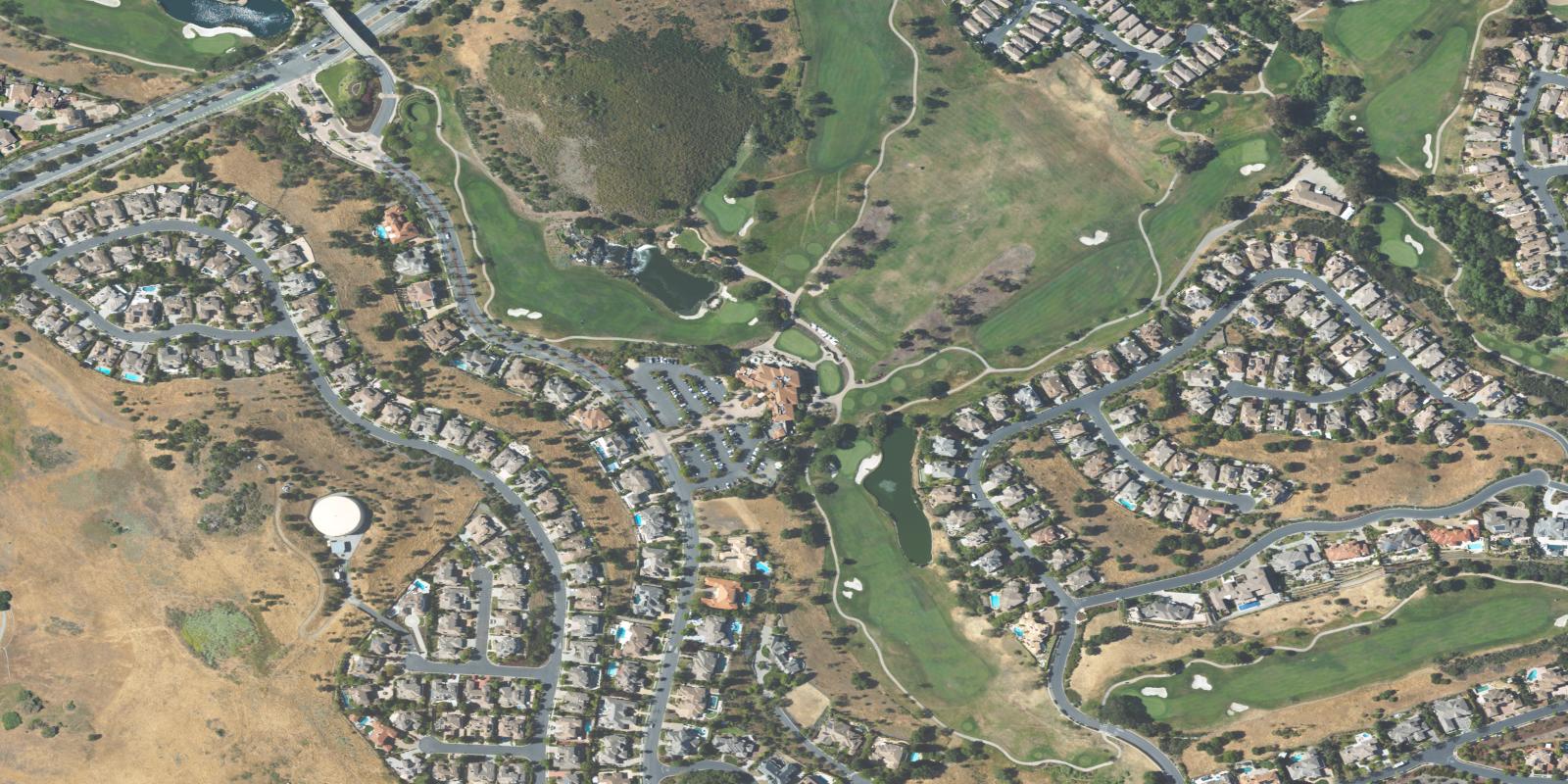 Satellite view of Silver Creek Valley Country Club