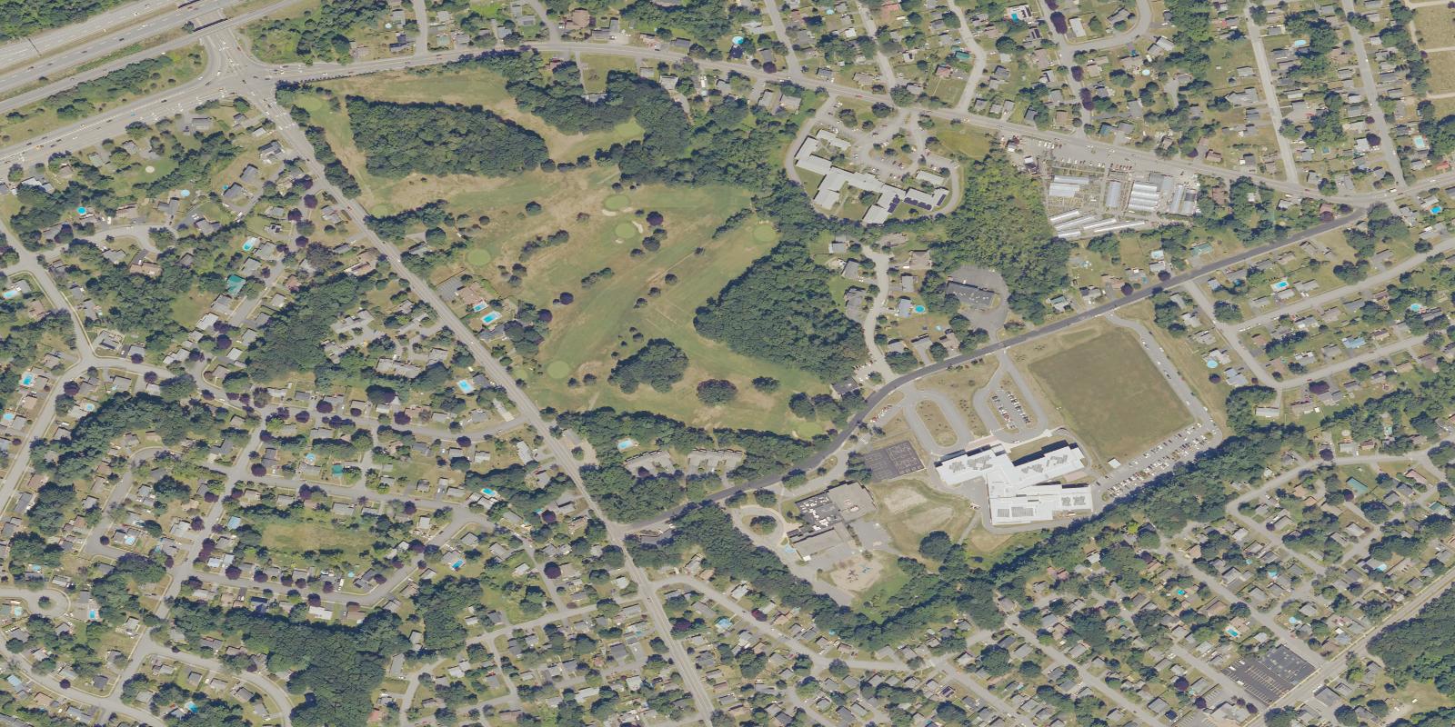 Satellite view of South Portland Municipal Golf Course