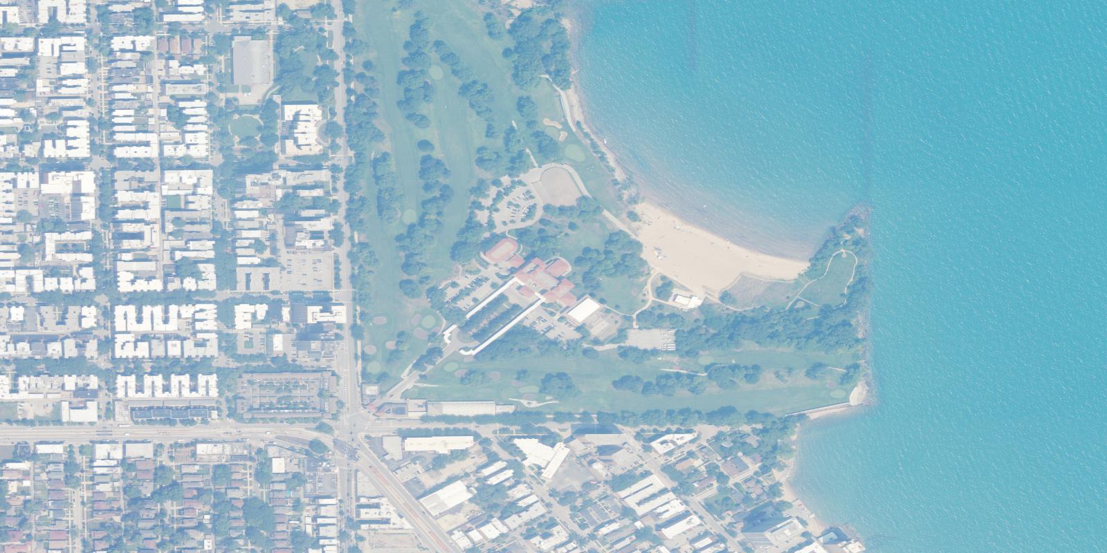 Satellite view of South Shore Golf Course