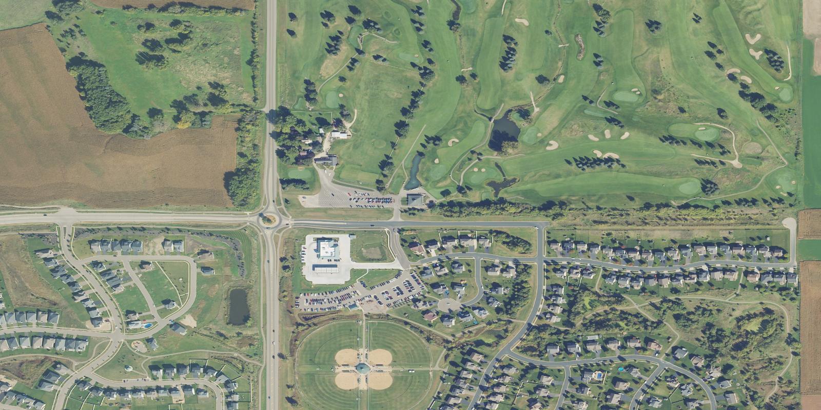 Satellite view of Southern Hills Golf Club
