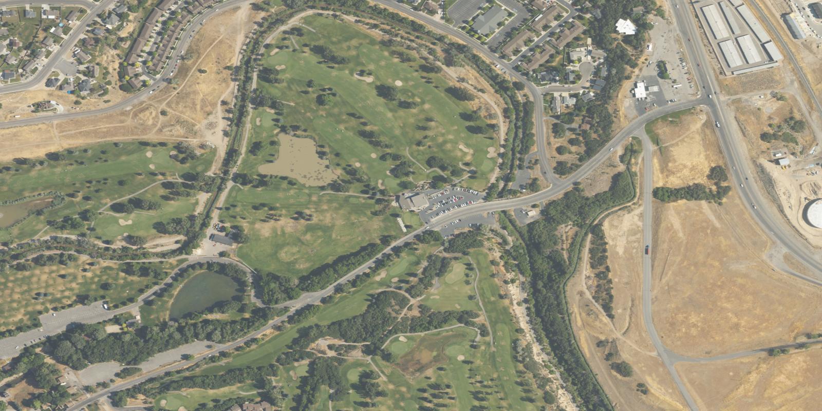 Satellite view of Spanish Oaks Golf Course